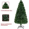 imageGoplus 7ft Prelit Fiber Optic Christmas Tree Artificial Snowy Xmas Tree with 76 Cool White LED Lights 8 Modes 270 PVC Leaves ampamp Pine Needles Pine Cones Red Berries Office Home Holiday DecorationMulticolored