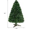 imageGoplus 7ft Prelit Fiber Optic Christmas Tree Artificial Snowy Xmas Tree with 76 Cool White LED Lights 8 Modes 270 PVC Leaves ampamp Pine Needles Pine Cones Red Berries Office Home Holiday DecorationMulticolored