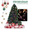 imageGoplus 7ft Prelit Fiber Optic Christmas Tree Artificial Snowy Xmas Tree with 76 Cool White LED Lights 8 Modes 270 PVC Leaves ampamp Pine Needles Pine Cones Red Berries Office Home Holiday DecorationMulticolored