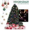 imageGoplus 7ft Prelit Fiber Optic Christmas Tree Artificial Snowy Xmas Tree with 76 Cool White LED Lights 8 Modes 270 PVC Leaves ampamp Pine Needles Pine Cones Red Berries Office Home Holiday DecorationMulticolored