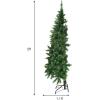 imageGoplus 7ft Prelit HalfShape Christmas Tree SpaceSaving Slender Artificial Xmas Tree with 150 Lights 450 Branch Tips Foldable Metal Stand for Indoor Office Home Party Holiday Decor5 FT