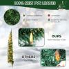 imageGoplus 7ft Prelit HalfShape Christmas Tree SpaceSaving Slender Artificial Xmas Tree with 150 Lights 450 Branch Tips Foldable Metal Stand for Indoor Office Home Party Holiday Decor7ft