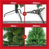 imageGoplus 7ft Prelit HalfShape Christmas Tree SpaceSaving Slender Artificial Xmas Tree with 150 Lights 450 Branch Tips Foldable Metal Stand for Indoor Office Home Party Holiday Decor6ft