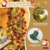 imageGoplus 7ft Prelit HalfShape Christmas Tree SpaceSaving Slender Artificial Xmas Tree with 150 Lights 450 Branch Tips Foldable Metal Stand for Indoor Office Home Party Holiday Decor7 FT with Pine Needles