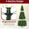 imageGoplus 7ft Prelit HalfShape Christmas Tree SpaceSaving Slender Artificial Xmas Tree with 150 Lights 450 Branch Tips Foldable Metal Stand for Indoor Office Home Party Holiday Decor8 FT
