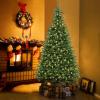 imageGoplus 7ft Prelit HalfShape Christmas Tree SpaceSaving Slender Artificial Xmas Tree with 150 Lights 450 Branch Tips Foldable Metal Stand for Indoor Office Home Party Holiday Decor8 FT
