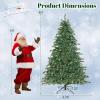 imageGoplus 8ft PreLit Artificial Christmas Tree Hinged Full Xmas Pine Tree with 410 Warm White LED Lights 8 Modes 1226 PVC ampamp PE Branch Tips Pine Cones Metal Stand Seasonal Home Office DecorationGreenprelit