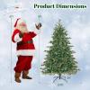 imageGoplus 8ft PreLit Artificial Christmas Tree Hinged Full Xmas Pine Tree with 410 Warm White LED Lights 8 Modes 1226 PVC ampamp PE Branch Tips Pine Cones Metal Stand Seasonal Home Office DecorationGreenprelit
