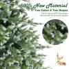 imageGoplus 8ft PreLit Artificial Christmas Tree Hinged Full Xmas Pine Tree with 410 Warm White LED Lights 8 Modes 1226 PVC ampamp PE Branch Tips Pine Cones Metal Stand Seasonal Home Office DecorationGreenwhite
