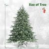 imageGoplus 8ft PreLit Artificial Christmas Tree Hinged Full Xmas Pine Tree with 410 Warm White LED Lights 8 Modes 1226 PVC ampamp PE Branch Tips Pine Cones Metal Stand Seasonal Home Office DecorationGreenwhite