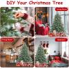 imageGoplus 8ft PreLit Artificial Christmas Tree Hinged Full Xmas Pine Tree with 410 Warm White LED Lights 8 Modes 1226 PVC ampamp PE Branch Tips Pine Cones Metal Stand Seasonal Home Office DecorationGreenwhite