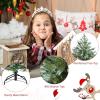 imageGoplus 8ft PreLit Artificial Christmas Tree Hinged Full Xmas Pine Tree with 410 Warm White LED Lights 8 Modes 1226 PVC ampamp PE Branch Tips Pine Cones Metal Stand Seasonal Home Office DecorationGreenwhite