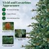 imageGoplus 8ft PreLit Artificial Christmas Tree Hinged Full Xmas Pine Tree with 410 Warm White LED Lights 8 Modes 1226 PVC ampamp PE Branch Tips Pine Cones Metal Stand Seasonal Home Office DecorationGreenprelit