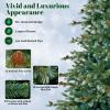 imageGoplus 8ft PreLit Artificial Christmas Tree Hinged Full Xmas Pine Tree with 410 Warm White LED Lights 8 Modes 1226 PVC ampamp PE Branch Tips Pine Cones Metal Stand Seasonal Home Office DecorationGreenprelit