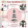imageGoplus 8ft PreLit Snow Flocked Christmas Tree Artificial Hinged Xmas Tree with 1447 PVC ampamp PE Tips 800 Cool White LED Lights 3 Modes 2 Brightness Timer Remote Control Home Office DecorationCool White