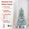 imageGoplus 8ft PreLit Snow Flocked Christmas Tree Artificial Hinged Xmas Tree with 1447 PVC ampamp PE Tips 800 Cool White LED Lights 3 Modes 2 Brightness Timer Remote Control Home Office DecorationCool White