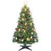 imageGoplus 7ft Prelit Fiber Optic Christmas Tree Artificial Snowy Xmas Tree with 76 Cool White LED Lights 8 Modes 270 PVC Leaves ampamp Pine Needles Pine Cones Red Berries Office Home Holiday DecorationWarm White
