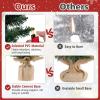 imageGoplus 3 4 5 PreLit Artificial Christmas Tree Set of 3 Slim Pencil Xmas Trees with 415 Green Branch Tips 230 Warm White LED Lights Burlap Base for Holiday Party Seasonal Office Home Decor