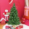 imageGoplus 3ft Tabletop Mini Christmas Tree Artificial Small Christmas Tree with 96 PVC Branch Tips Cloth Bag Base Green Spruce Xmas Tree for Home Office Decoration No Assembly Required3ft