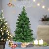 imageGoplus 3ft Tabletop Mini Christmas Tree Artificial Small Christmas Tree with 96 PVC Branch Tips Cloth Bag Base Green Spruce Xmas Tree for Home Office Decoration No Assembly Required3ft