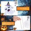 imageGoplus 4 Ft Halloween Decorations Outdoor Stacked Ghosts FreeStanding Cute Yard Decorations with 120 Builtin LED Lights Halloween Light up Spooky Ghosts for Lawn Garden Front Porch Party