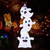 imageGoplus 4 Ft Halloween Decorations Outdoor Stacked Ghosts FreeStanding Cute Yard Decorations with 120 Builtin LED Lights Halloween Light up Spooky Ghosts for Lawn Garden Front Porch Party