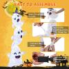 imageGoplus 4 Ft Halloween Decorations Outdoor Stacked Ghosts FreeStanding Cute Yard Decorations with 120 Builtin LED Lights Halloween Light up Spooky Ghosts for Lawn Garden Front Porch Party