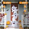 imageGoplus 4 Ft Halloween Decorations Outdoor Stacked Ghosts FreeStanding Cute Yard Decorations with 120 Builtin LED Lights Halloween Light up Spooky Ghosts for Lawn Garden Front Porch Party