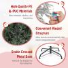 imageGoplus 45ft PreLit Snow Flocked Christmas Tree Artificial Hinged Full Xmas Tree with 279 PVC ampamp Pine Needles ampamp WillowLike PE Tips 150 Warm White LED Lights for Office Home Decoration4ft 6in