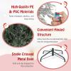 imageGoplus 45ft PreLit Snow Flocked Christmas Tree Artificial Hinged Full Xmas Tree with 279 PVC ampamp Pine Needles ampamp WillowLike PE Tips 150 Warm White LED Lights for Office Home Decoration6FT