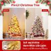 imageGoplus 45ft PreLit Snow Flocked Christmas Tree Artificial Hinged Full Xmas Tree with 279 PVC ampamp Pine Needles ampamp WillowLike PE Tips 150 Warm White LED Lights for Office Home Decoration4ft 6in