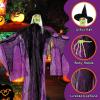 imageGoplus 5 FT Halloween Animatronic Talking Zombie Maid in Lantern Holiday Animated Decoration with Movable Head and Arms Red Light Up Eyes ampamp Sounds Halloween Prop for Indoor Outdoor Lawn Yard Patio72 FT Standing Witch