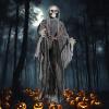 imageGoplus 5 FT Halloween Animatronic Talking Zombie Maid in Lantern Holiday Animated Decoration with Movable Head and Arms Red Light Up Eyes ampamp Sounds Halloween Prop for Indoor Outdoor Lawn Yard Patio64 FT Standing Grim Reaper