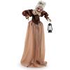 imageGoplus 5 FT Halloween Animatronic Talking Zombie Maid in Lantern Holiday Animated Decoration with Movable Head and Arms Red Light Up Eyes ampamp Sounds Halloween Prop for Indoor Outdoor Lawn Yard Patio5 FT Talking Zombie Maid