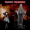 imageGoplus 5 FT Halloween Animatronic Talking Zombie Maid in Lantern Holiday Animated Decoration with Movable Head and Arms Red Light Up Eyes ampamp Sounds Halloween Prop for Indoor Outdoor Lawn Yard Patio64 FT Standing Grim Reaper