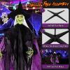 imageGoplus 5 FT Halloween Animatronic Talking Zombie Maid in Lantern Holiday Animated Decoration with Movable Head and Arms Red Light Up Eyes ampamp Sounds Halloween Prop for Indoor Outdoor Lawn Yard Patio72 FT Standing Witch
