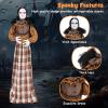 imageGoplus 5 FT Halloween Animatronic Talking Zombie Maid in Lantern Holiday Animated Decoration with Movable Head and Arms Red Light Up Eyes ampamp Sounds Halloween Prop for Indoor Outdoor Lawn Yard Patio58 FT Scary WomanWitch