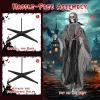 imageGoplus 5 FT Halloween Animatronic Talking Zombie Maid in Lantern Holiday Animated Decoration with Movable Head and Arms Red Light Up Eyes ampamp Sounds Halloween Prop for Indoor Outdoor Lawn Yard Patio64 FT Standing Grim Reaper