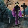 imageGoplus 5 FT Halloween Animatronic Talking Zombie Maid in Lantern Holiday Animated Decoration with Movable Head and Arms Red Light Up Eyes ampamp Sounds Halloween Prop for Indoor Outdoor Lawn Yard Patio72 FT Standing Witch