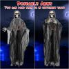 imageGoplus 5 FT Halloween Animatronic Talking Zombie Maid in Lantern Holiday Animated Decoration with Movable Head and Arms Red Light Up Eyes ampamp Sounds Halloween Prop for Indoor Outdoor Lawn Yard Patio64 FT Standing Grim Reaper