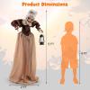 imageGoplus 5 FT Halloween Animatronic Talking Zombie Maid in Lantern Holiday Animated Decoration with Movable Head and Arms Red Light Up Eyes ampamp Sounds Halloween Prop for Indoor Outdoor Lawn Yard Patio5 FT Talking Zombie Maid