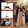 imageGoplus 5 FT Halloween Animatronic Talking Zombie Maid in Lantern Holiday Animated Decoration with Movable Head and Arms Red Light Up Eyes ampamp Sounds Halloween Prop for Indoor Outdoor Lawn Yard Patio5 FT Talking Zombie Maid