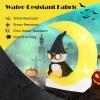 imageGoplus 51 Ft Halloween Inflatables PreLit Owl on The Moon with Witch Hat Blow up Cute Halloween Decoration with Builtin LEDs Holiday Outdoor Indoor Decoration for Party Lawn Yard