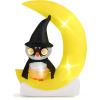 imageGoplus 51 Ft Halloween Inflatables PreLit Owl on The Moon with Witch Hat Blow up Cute Halloween Decoration with Builtin LEDs Holiday Outdoor Indoor Decoration for Party Lawn Yard