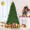 imageGoplus 5FT PreLit Artificial Christmas Tree Hinged Spruce Xmas Full Tree with 150 LED Multicolor Lights 11 Lighting Modes 600 PVC Branch Foldable Base for Indoor Home Office Decoration8 FT