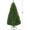 imageGoplus 5FT PreLit Artificial Christmas Tree Hinged Spruce Xmas Full Tree with 150 LED Multicolor Lights 11 Lighting Modes 600 PVC Branch Foldable Base for Indoor Home Office Decoration5ft
