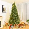 imageGoplus 5FT PreLit Artificial Christmas Tree Hinged Spruce Xmas Full Tree with 150 LED Multicolor Lights 11 Lighting Modes 600 PVC Branch Foldable Base for Indoor Home Office Decoration9 FT