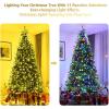 imageGoplus 5FT PreLit Artificial Christmas Tree Hinged Spruce Xmas Full Tree with 150 LED Multicolor Lights 11 Lighting Modes 600 PVC Branch Foldable Base for Indoor Home Office Decoration9 FT