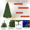 imageGoplus 5FT PreLit Artificial Christmas Tree Hinged Spruce Xmas Full Tree with 150 LED Multicolor Lights 11 Lighting Modes 600 PVC Branch Foldable Base for Indoor Home Office Decoration8 FT