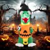 imageGoplus 6 FT Inflatable Pumpkin Dinosaur Blow up Yard Decoration with Builtin LED Lights ampamp Witch Hat Halloween Inflatable Decoration with Stakes Tethers ampamp Sandbag for Garden Yard ampamp Lawn